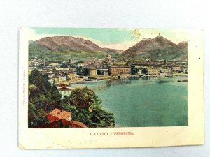 Vintage Postcard Como Panorama Milano Italy Town and Water Scene