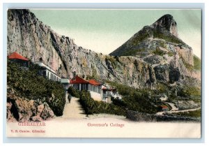 c1910 Big Rocky Mountain, Governor's Cottage Gibraltar Unposted Antique Postcard