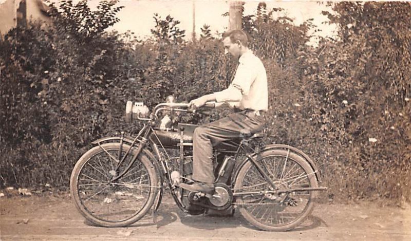 Indian Motocycle Real Photo writing on back 