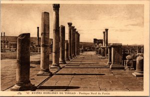 Algeria Timgad Roman Ruins, Ruines Romaines De Timgad Vintage Postcard C119