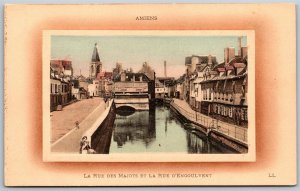 Vtg Amiens France La Rue Des Majots Et La Rue D'Engoulvent Postcard