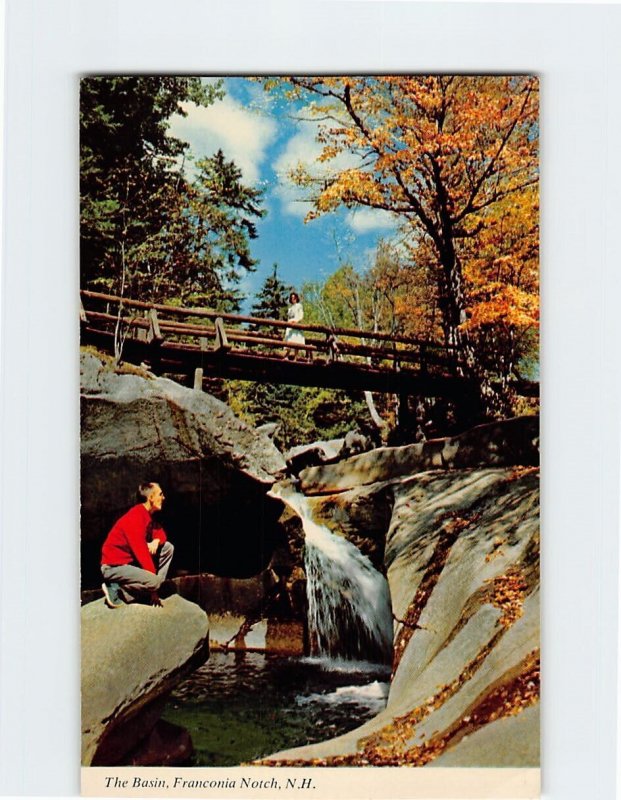 Postcard The Basin, Franconia Notch, Lincoln, New Hampshire
