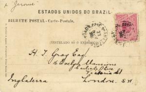 brazil, MANAOS MANAUS, Igarapé da Cachoeirinha (1906) Postcard
