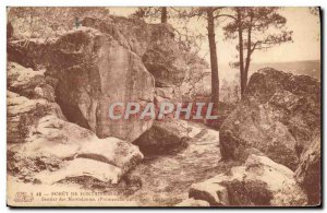 Old Postcard Fontainebleau Forest Trail mastodons Tower Promenade Denecourt