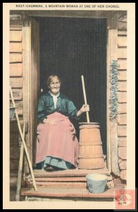 Churning, A Mountain Woman At One of Her Chores