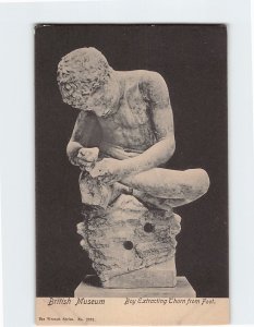 Postcard Boy Extracting Thorn from foot, British Museum, London, England