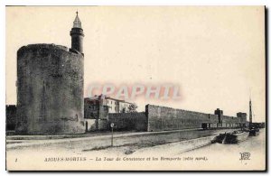 Postcard Old Aigues Mortes Constance Tower and Ramparts North Coast