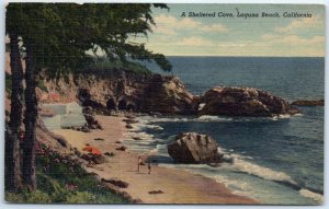 Postcard - A Sheltered Cove - Laguna Beach, California