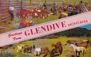 Montana Greetings From Glendive 1957