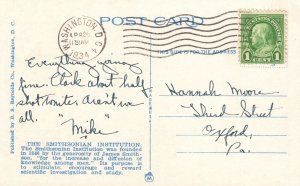 Vintage Postcard 1934 Smithsonlan Institution Scientific Investigation W DC