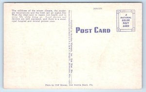 KEY WEST, Florida FL ~ MONROE COUNTY HOSPITAL c1940s Linen Postcard