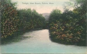 Massachusetts Pelham Twilight West Branch Jackson Postcard 22-7619