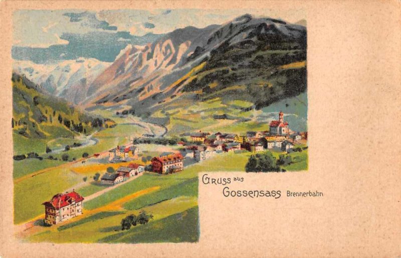 Gossensass Italy Brennerbahn Gruss aus Vintage Postcard JI657267