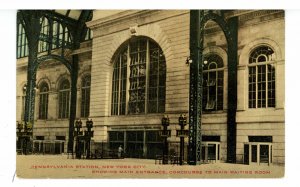 NY - New York City. Pennsylvania Railroad Station, Main Entrance ca 1910