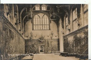 Middlesex Postcard - Great Hall - Hampton Court Palace - Real Photo - Ref 13265A