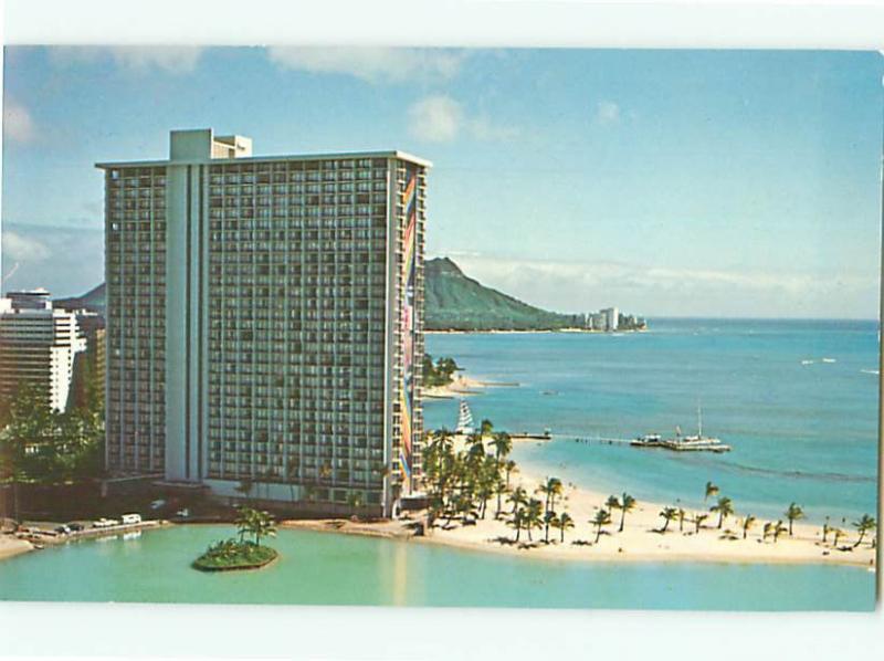 Hilton Hawaii Village Hotel Motel Waikiki Beach Oahu Hawaii  Postcard  #6886