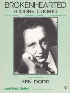 Broken Hearted Ken Dodd 1970s Sheet Music
