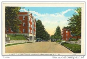 Fifth Ave looking towards Main Street, Hendersonville, North Carolina, 1910-20s