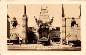 Real Photo Postcard Grauman's Chinese Theatre in Hollywood, California