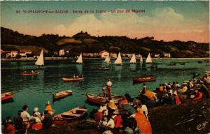 CPA VILLEFRANCHE-sur-SAONE Bords de la Saone - Un jour de Regates (614608)