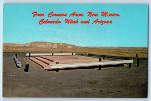 c1950 Cortez Colorado CO Postcard Four Corners New Mexico Colorado Utah Arizona