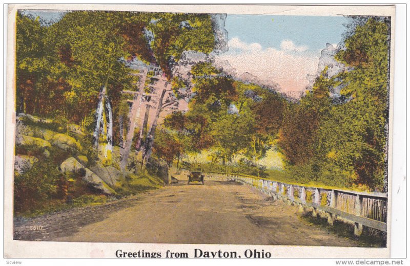 Greetings form DAYTON, Ohio; Street View, PU-1922