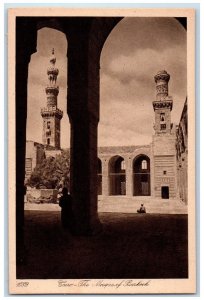 c1930's View Of The Mosque Of Barkook Cairo Egypt Unposted Vintage Postcard 