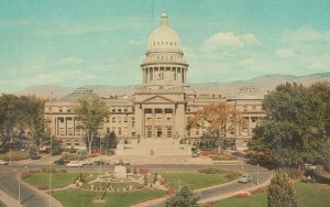 Vintage Postcard State Capitol Boise Bird Life ID The Ross Hall Studio 