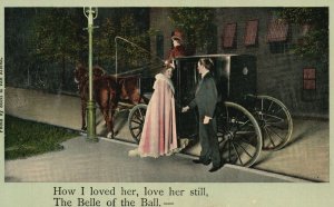 I Loved Her, Lover Her Still Belle of the Ball Song, Vintage Postcard