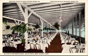 Postcard Wilcox's Pier Restaurant Savin Rock, West Haven, Connecticut~1872