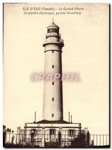 Old Postcard Île d'Yeu The Great Lighthouse