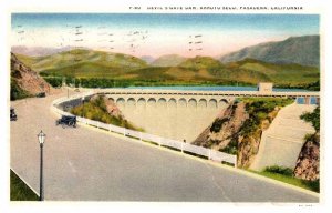 Postcard DAM SCENE Pasadena California CA AR6919