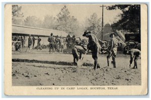 c1950's Cleaning Up in Camp Logan Houston Texas TX WW2 Unposted Postcard