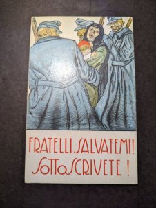 Mint Italy Advertisement Postcard Italian National Loan Brothers Save Me