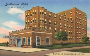 Eastbourne Hotel Atlantic City NJ Linen Postcard Tichnor Quality Views