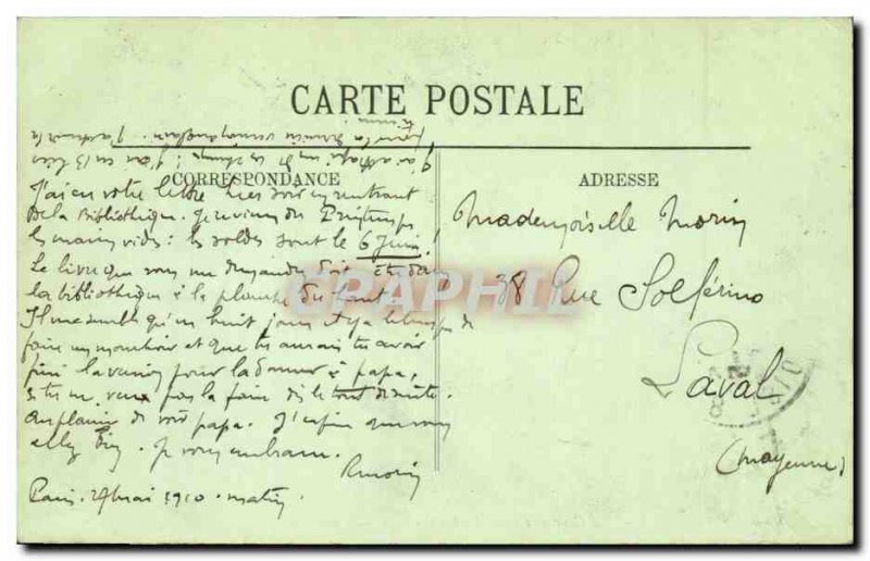 Paris - 6 - The Court of & # 39Ecole Fine Arts - Old Postcard