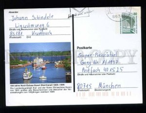 210577 GERMANY 100 years Kiel Canal ships postal card