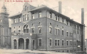 Akron, OH Ohio    YWCA BUILDING    1908 Vintage B&W Postcard
