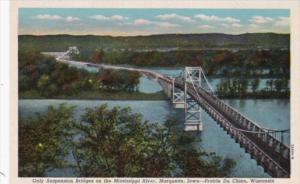 Wisconsin Prairie Du Chien Only Suspension Bridges On The Mississippi River C...