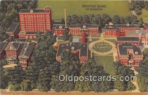 Masonic Home Missouri, USA Postcard Post Card