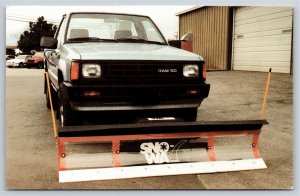 Transportation~Black Ram 50 With Snow Way Plough Ad~Vintage Postcard