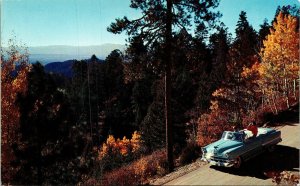 Aspens Hyde Park Santa Fe NM New Mexico Sight Watcher Old Car Postcard VTG UNP 