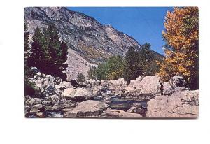 Fishing in Crows Nest River, Frank Slide, Alberta,