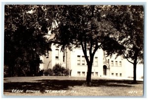 c1940's Grade School Building View McHenry Illinois IL RPPC Photo Postcard