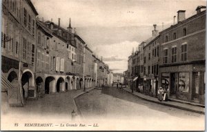 France Remiremont La Grande Rue Vintage Postcard C015