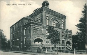 Neponset MA Minot School Dorchester c1910 Postcard