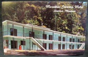 STANTON MO Meramec Caverns Motel Jesse James Newpaper Machines Vtg Postcard