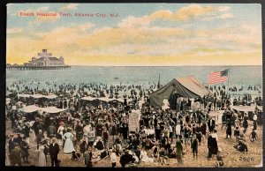 Vintage Postcard 1910 Beach Hospital Tent, Atlantic City, New Jersey