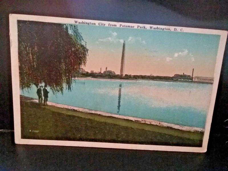 Postcard View Of Washington City From Potomac Park, Washington, DC