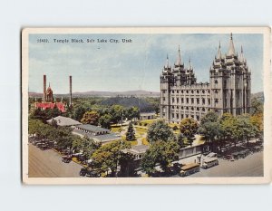 Postcard Temple Block, Salt Lake City, Utah